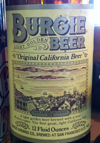 Burgie Beer label Burgie Beer label